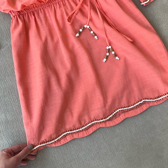 Lilly Pulitzer Coral Beaded Tunic Dress - Picture 2 of 5